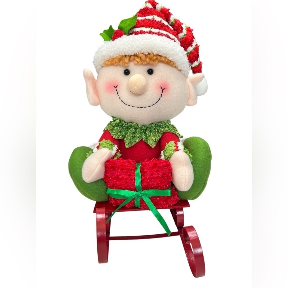 Christmas Elf on sleigh